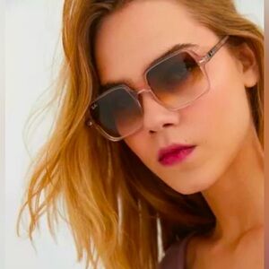Ray-Ban Womens Sunglasses RB1973 53-20-140 Square Brown Gradient Lens 1281/51